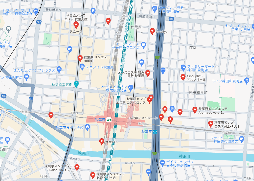 秋葉原地図、マップ